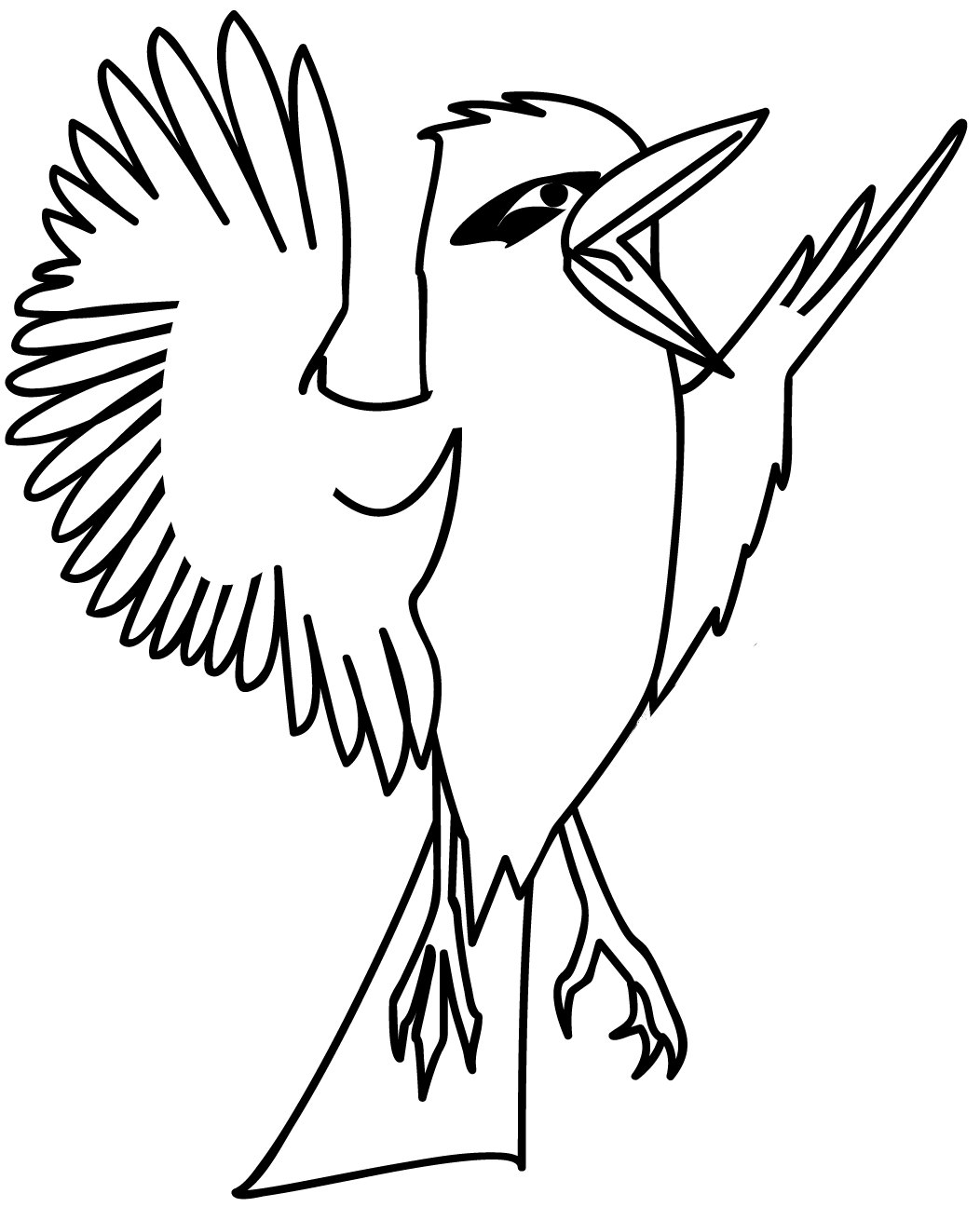 Cookaburra '11 logo, a startled kookaburra.